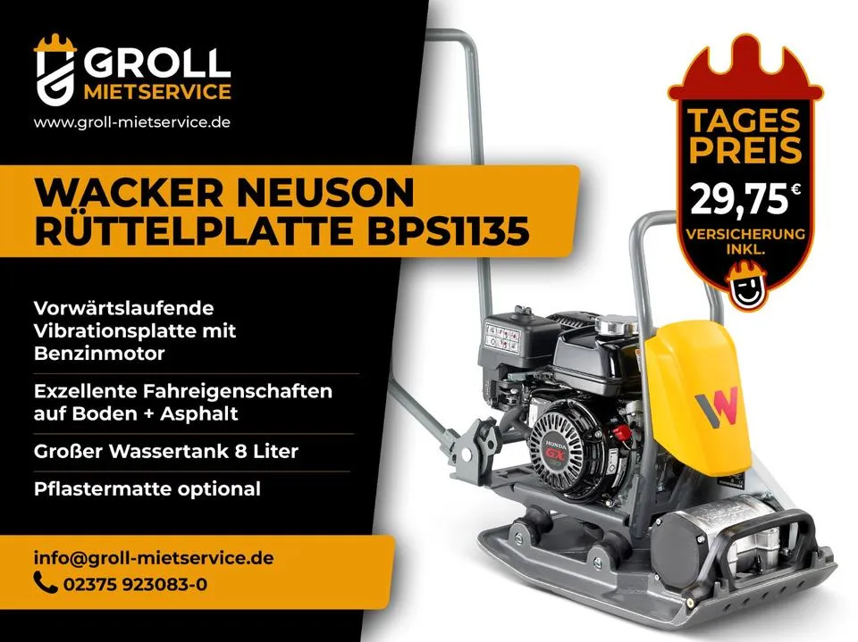 Wacker Neuson BPS1135 Rüttelplatte – Bild 2