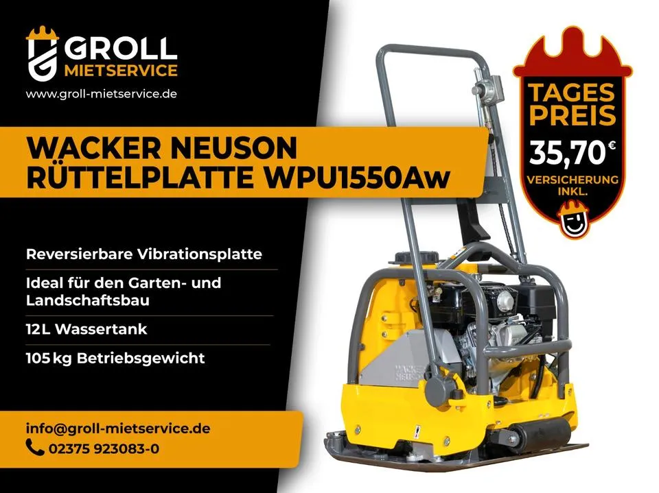 Wacker Neuson WPU1550A Rüttelplatte – Bild 2